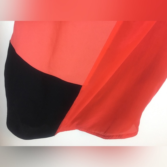 ALEXANDER WANG ColorBlock Summer Dress. Red Sporty Two-tone Tunic Razorback Fit - Picture 6 of 8